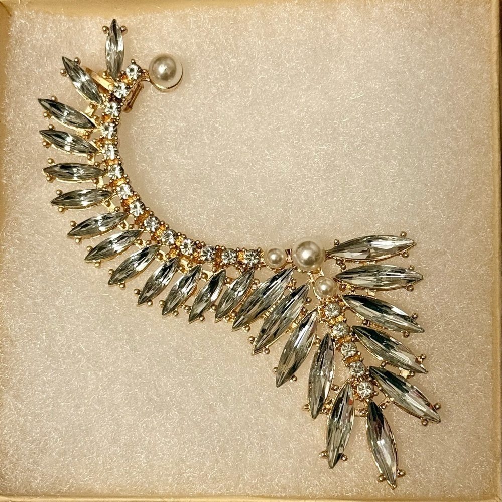 Rhinestone Ear Climber Earring - Picture 4 of 4